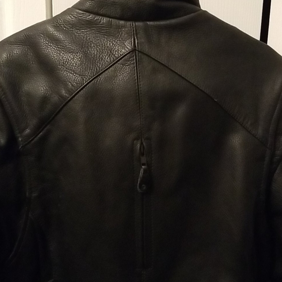 Women's leather motorcycle jacket - Picture 7 of 16